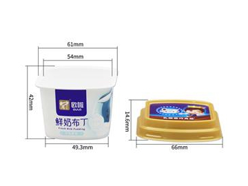 80ml IML Container with lid, Square Cup, CX106