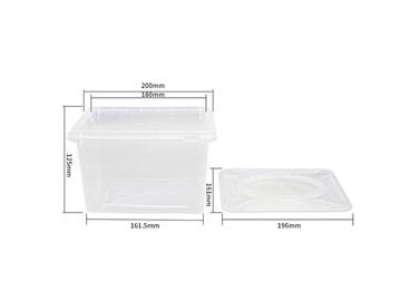 2900ml IML Plastic Box with Lid, CX116