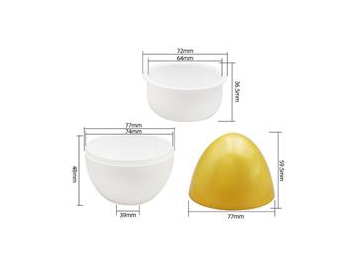 IML Plastic Egg-Shaped Container with Inner Cup, CX126