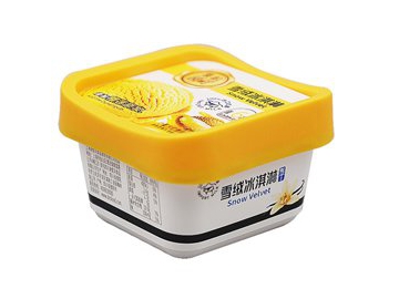 100ml IML Container with Lid & Spoon, Ice Cream Container, CX044