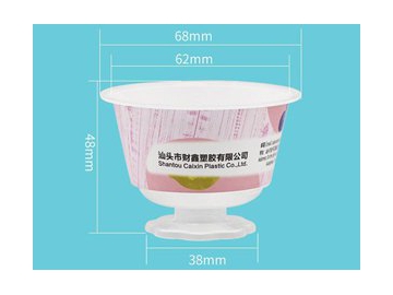 80ml IML Drink Cup, Plastic Goblet, CX041A