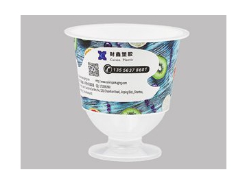 120ml IML Drink Cup, Plastic Goblet, CX041B