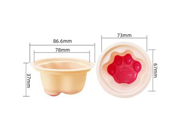 100ml IML Jelly Cup, Cat-Pad Shape, CX136