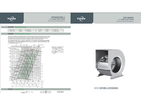 Direct Driven Centrifugal Blower (Forward Curved Blades, Double Inlet), SYZ Series