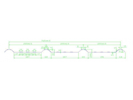 YX25-765-1026 Roof Panel Roll Forming Machine