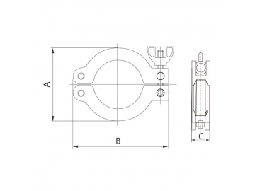 Aluminum Vacuum Clamp 13KF, Vacuum Fittings