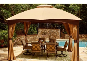 12' x 10' Dome Shaped Soft Top Gazebo with Mosquito Net