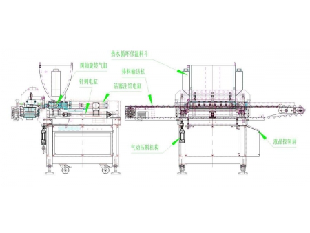 Side Injector for Pastry Filling and Injection