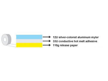 Silver Conductive Aluminum Foil Tape, MZ-9745RAL