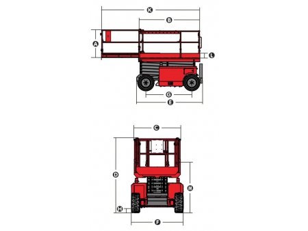 Self-Propelled Rough Terrain Scissor Lift, XDW Series