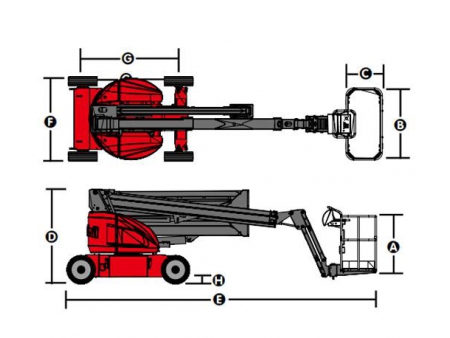 Self-Propelled Articulated Boom Lift, HZ120/HZ140/HZ140J