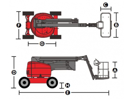 Self-Propelled Articulated Boom Lift, HZ140RT/HZ140JRT