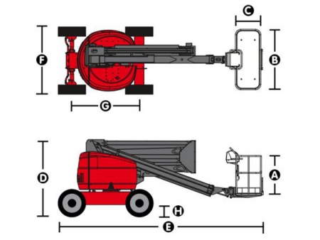 Self-Propelled Articulated Boom Lift, HZ160RT/HZ160JRT