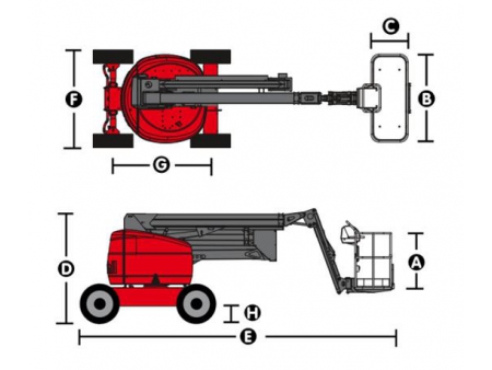 Self-Propelled Articulated Boom Lift, HZ160RT/HZ160JRT