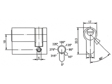 Cabinet Lock Cylinder, SC