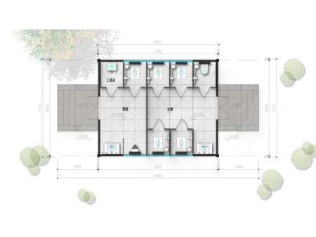 Prefabricated Smart Public Toilets, 48/60/72 Series