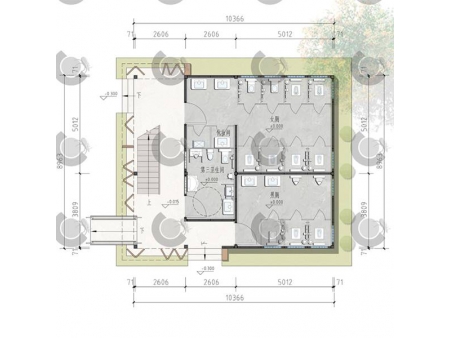 Prefabricated Restroom with Leisure Room