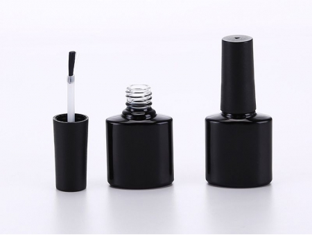 Black Glass Bottle with Brush Cap, SP-702