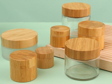 Glass Jar with Bamboo Lid, SP-101