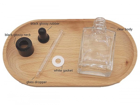 Rectangular Glass Dropper Bottle, SP-602