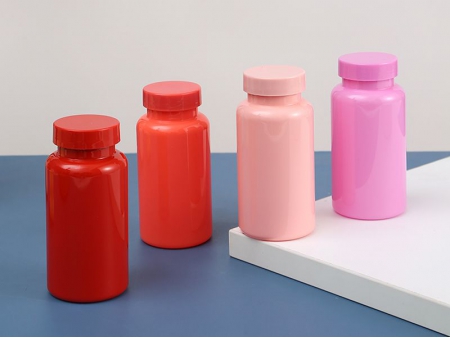 Plastic Packer Bottle (Shades of Red & Pink), SP-1003