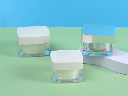 Square Plastic Cream Jar, SP-205