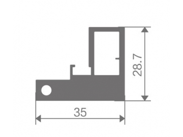 Aluminum Frame Glass Door with Pin Hinge