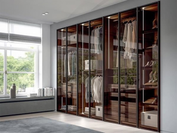 Slim Aluminum Frame Glass Door Minimalist