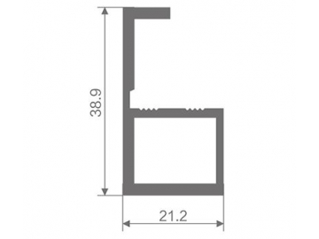 Aluminum Frame Glass Cabinet Door with Concealed Frame