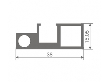 Aluminum Frame Glass Cabinet Door, Linkage No. 1