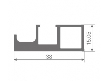 Aluminum Frame Glass Cabinet Door, Linkage No. 1