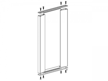 Aluminum Frame Glass Cabinet Door, Boloni