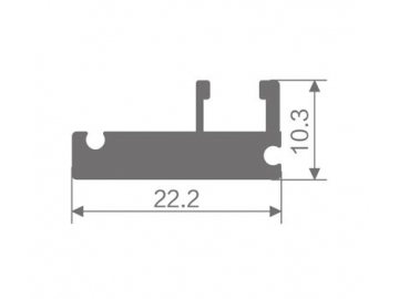 Aluminum Frame Glass Cabinet Door with Finger Pull, Boloni