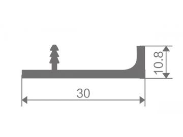 Aluminum F-section Handle