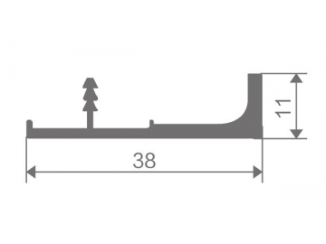 Aluminum F-section Handle