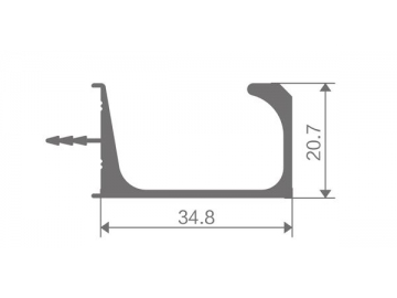 Aluminum G-section Handle