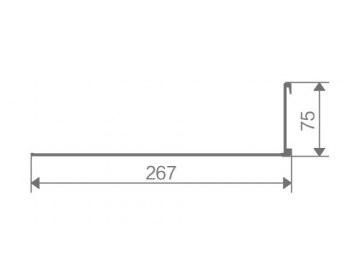 Aluminum Floating Shelf, L-shaped