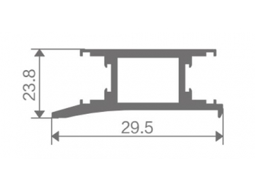 Aluminum Floating Shelf, L-shaped