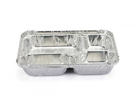 Multi Compartment Wrinklewall Aluminum Foil Container