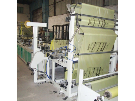 Computer Controlled Ribbon-Through Garbage Bag Making Machine