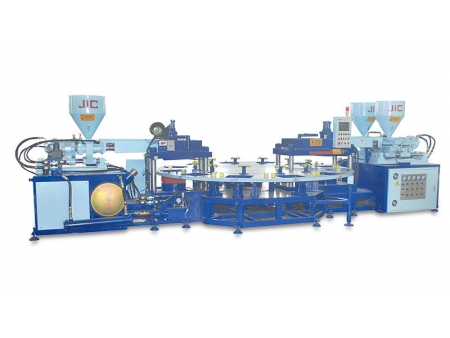 Three Color PVC Slipper Upper Injection Molding Machine