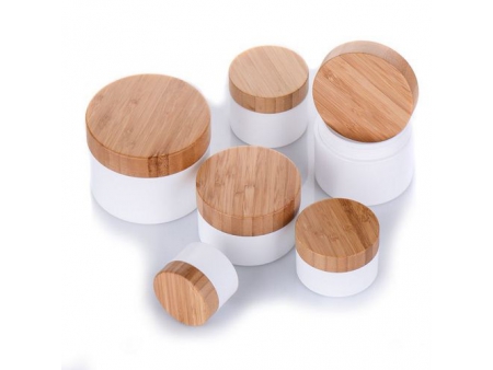 PP Cream Jar with Bamboo Lid