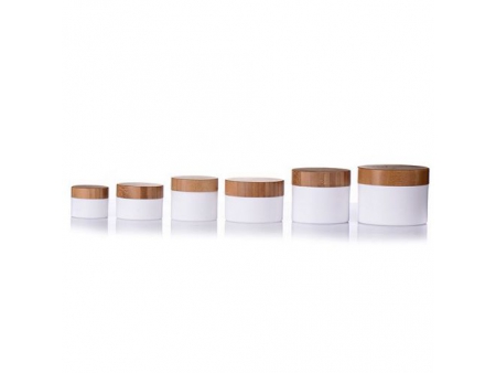 PP Cream Jar with Bamboo Lid