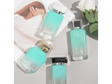 Blue & Green Rectangle Perfume Bottle