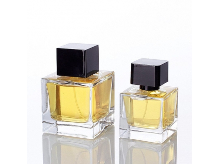 Clear Square Perfume Bottle, JS