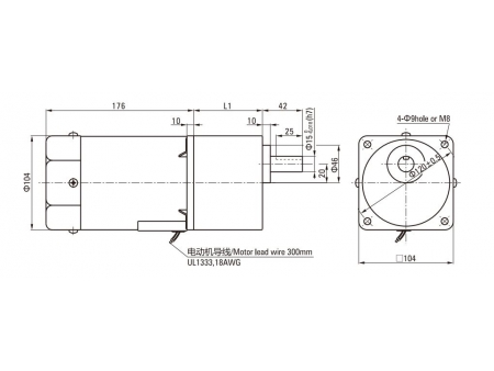 104mm 200W  Induction Motor