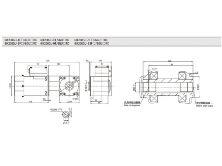 104mm 200W  Induction Motor