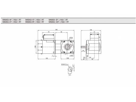 90mm 60W  Induction Motor