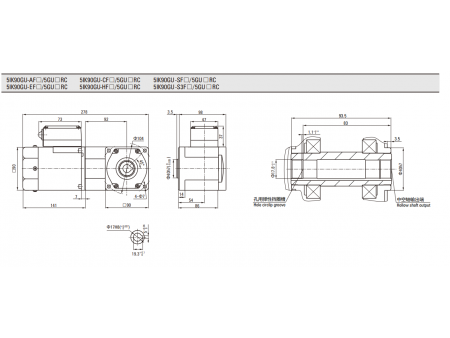 90mm 90W  Induction Motor