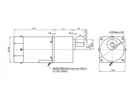 104mm 120W  Induction Motor